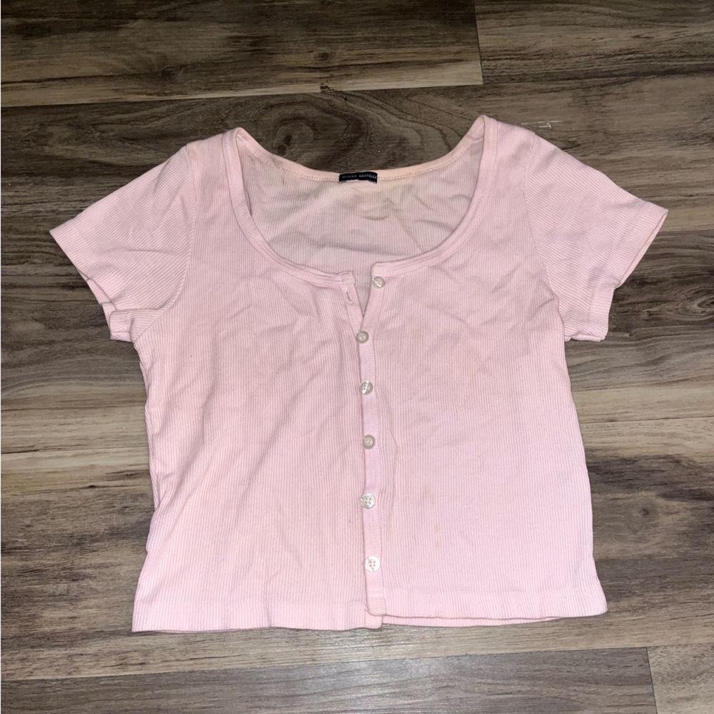 Button up short sleeve top